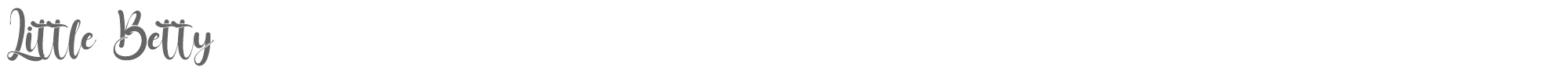 Little Betty Little Betty.otf font preview